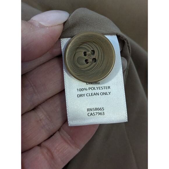 OPEN EDIT Women's Size Small Brown Academia Unstructured Linen Blend Blazer $79 - Picture 6 of 9